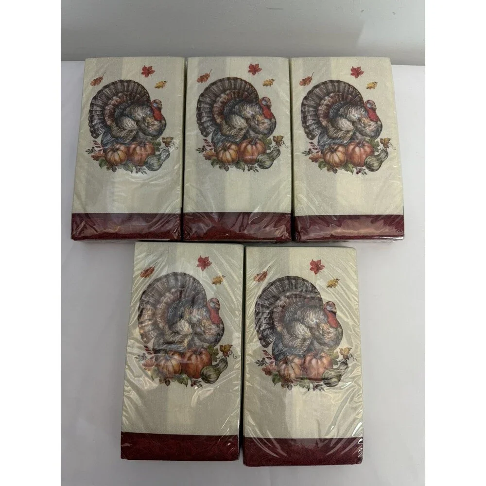 120 Thanksgiving Napkins – Timeless Turkey 2-Ply Dinner Paper USA Made Tableware